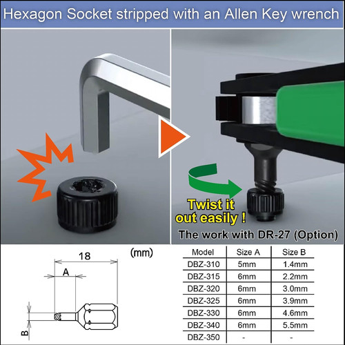 DZ-276 Mini Offset Ratchet & VERTEX Extractor Set | ENGINEER INC