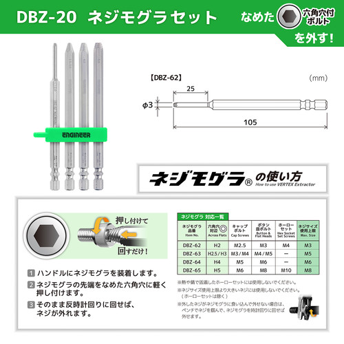 DXZ-10 ネジレスQセット | 株式会社エンジニア
