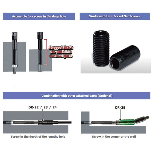 DBZ-401 Socket Screw Extractor Set - 65mm Bits - | ENGINEER INC