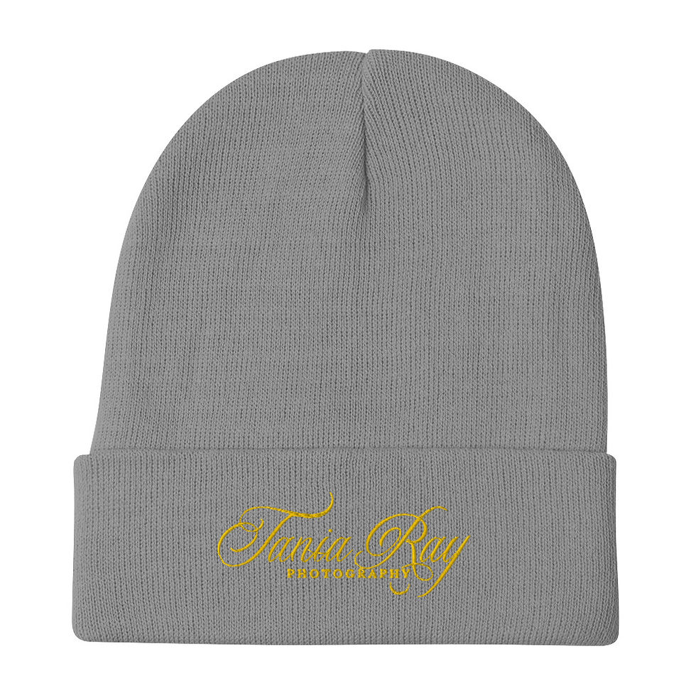 Thumbnail: Tania Ray Photography - Gold Embroidered Beanie 