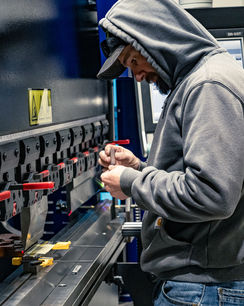 Checking the bends on steps