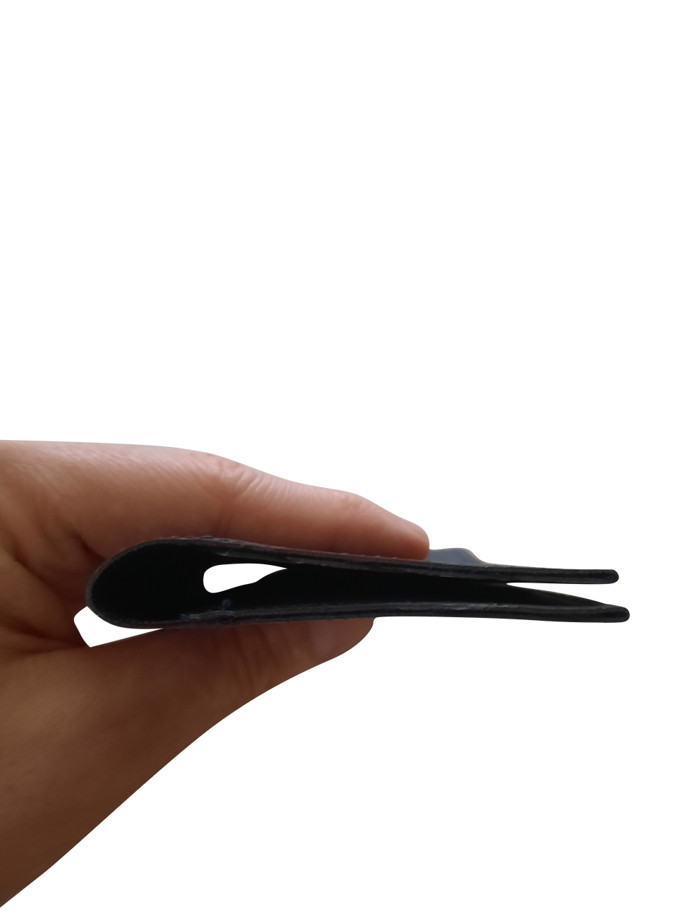 Thumbnail: Slim Black Cork Leather Card Wallet