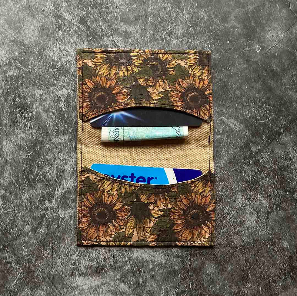 Thumbnail: Sunflower Cork Fabric Slim wallet