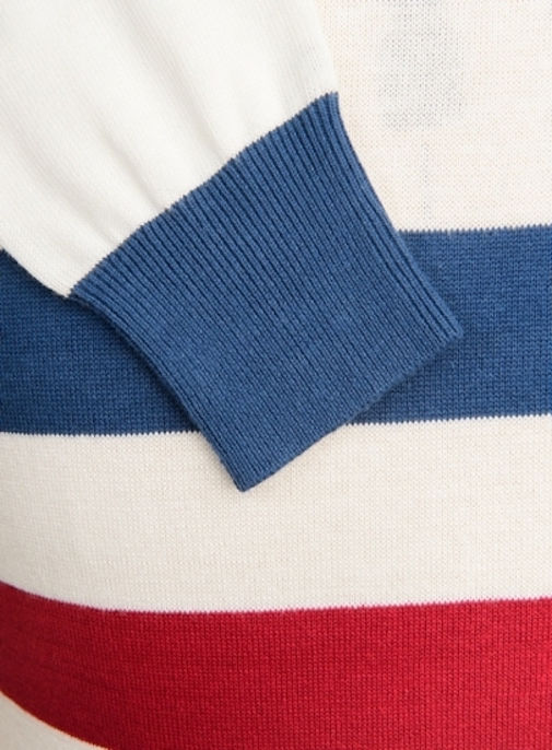 サムネイル： ARTGALLERYクルーネックプルオーバー〈オフホワイト/ミッドブルー〉