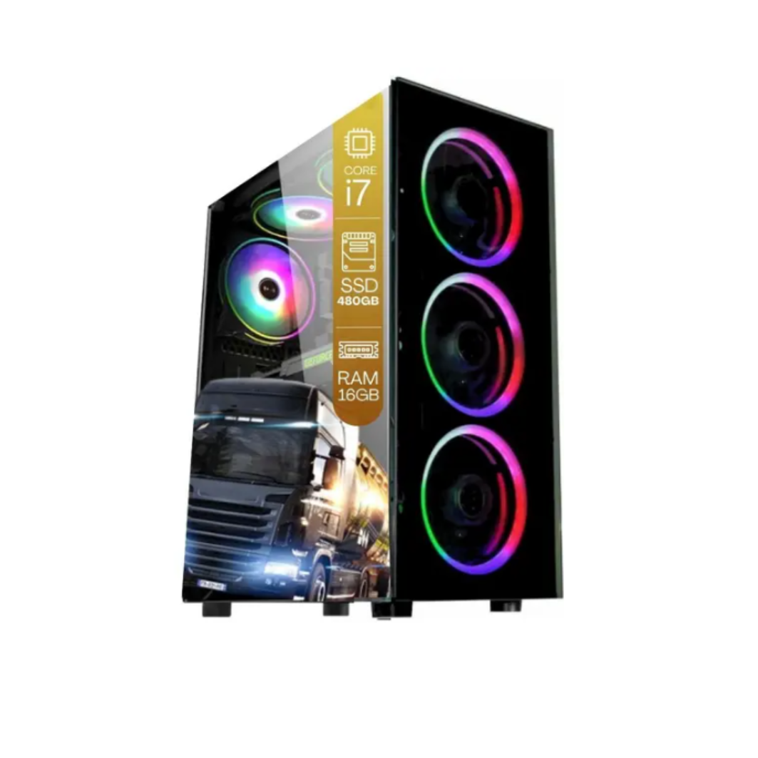 Computador PC Gamer Completo Intel Core i7 SSD 480GB 16GB