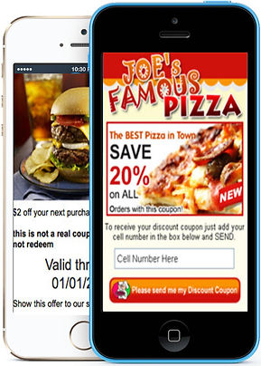 Express app Restaurant visual text promotions sample Platinum Edge Media