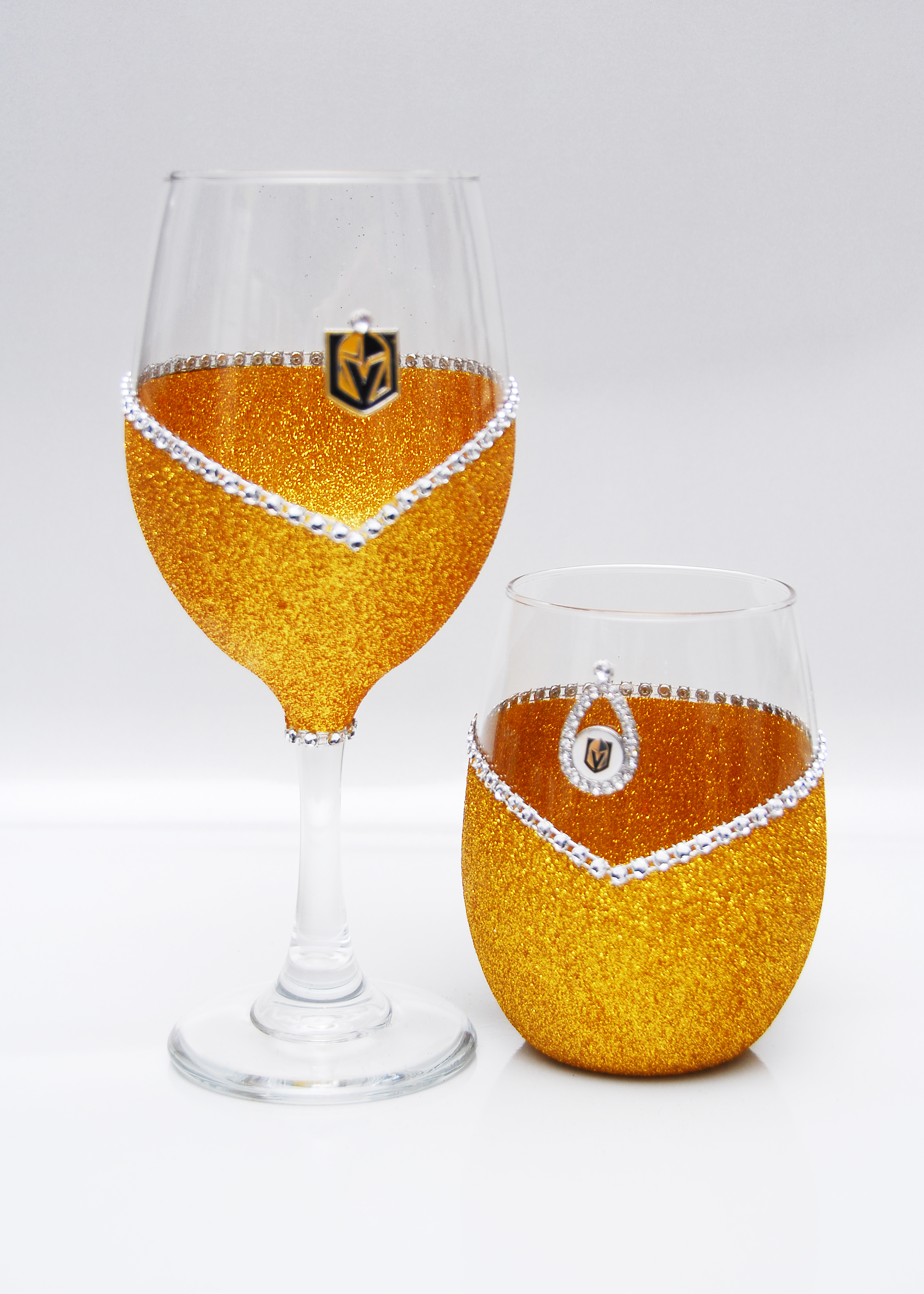 Winey "Blinged" Glassware