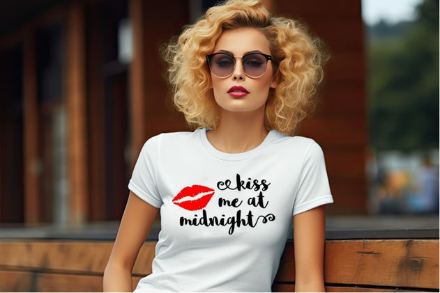 Winey Bitches Co Kiss me at midnight t-shirt