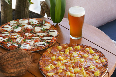 Mozzarella and Pineapple Pizzas