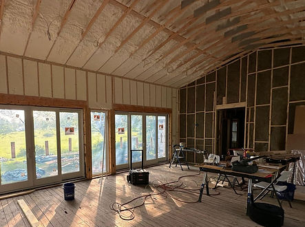 Open-cell foam insulation and Rockwool Batt Insulation