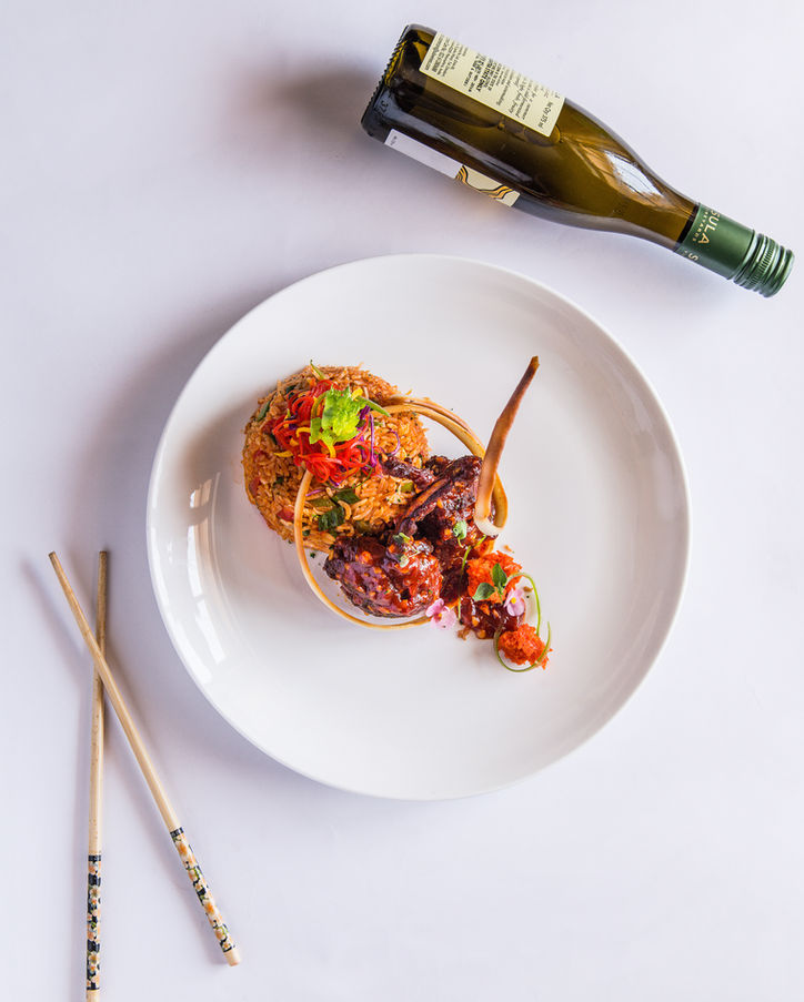 food-photography-white-plate-with-beer-shot