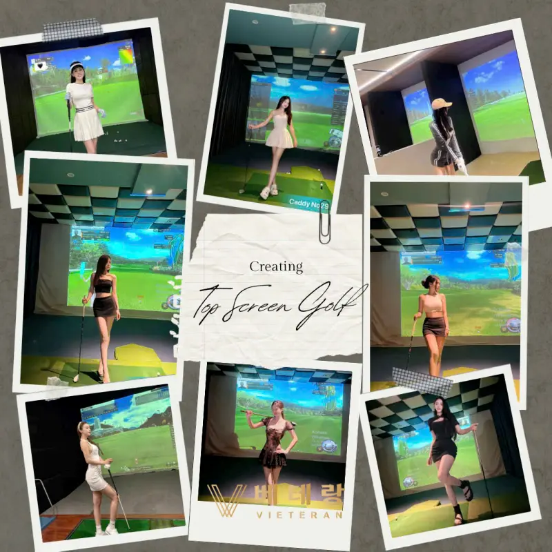 다낭 탑 스크린 골프 바 아가씨