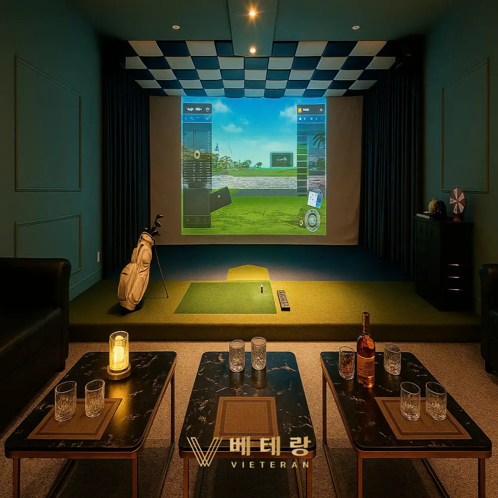 다낭 탑 스크린 골프 바 룸
