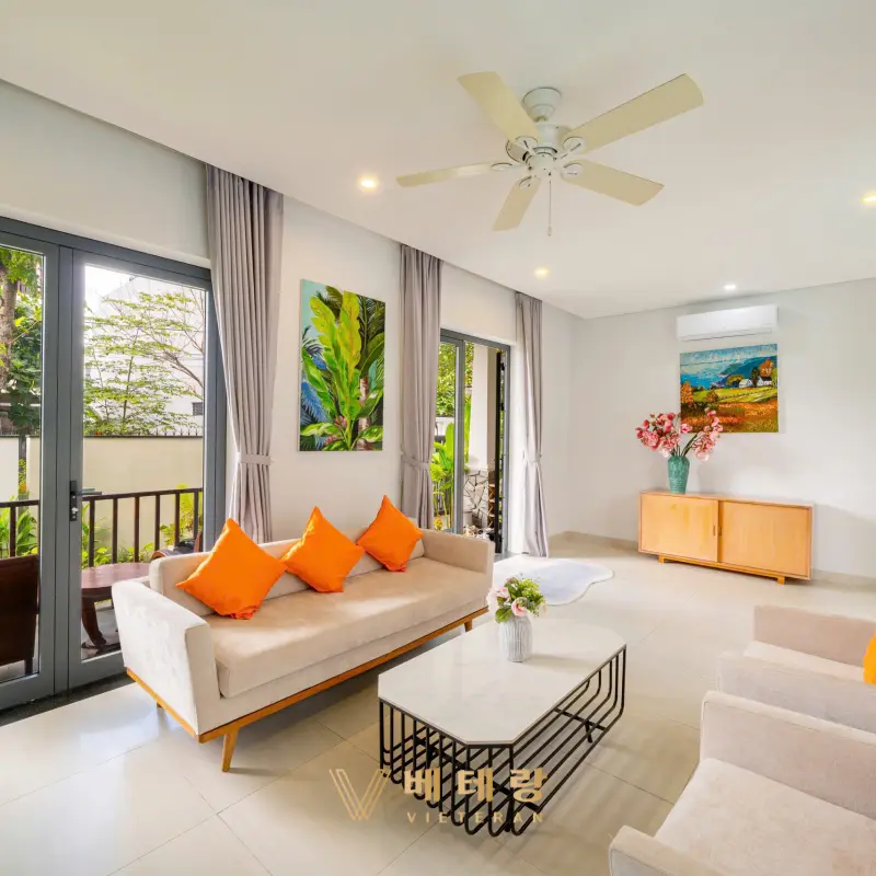 다낭 미우 빌라 대형 거실