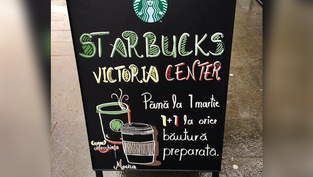 Starbucks a deschis a zecea cafenea din Capitala, in Victoria Center