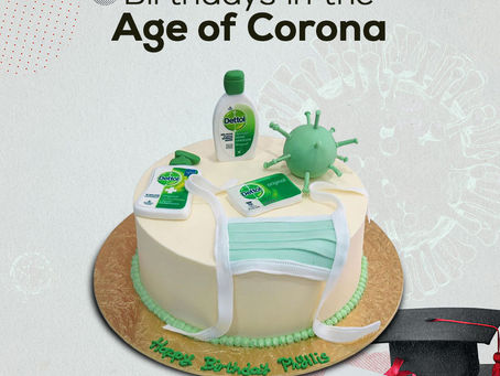 Online Covid Theme Designer Cakes in Gurgaon By Cake Plaza