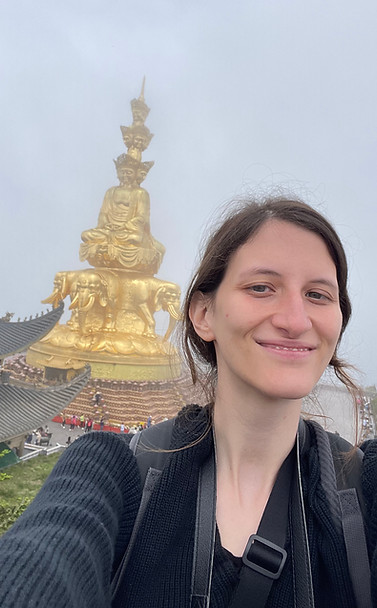 Selfie del primer cop que vaig visitar el Mont Emei, en un dia especialment ennuvolat
