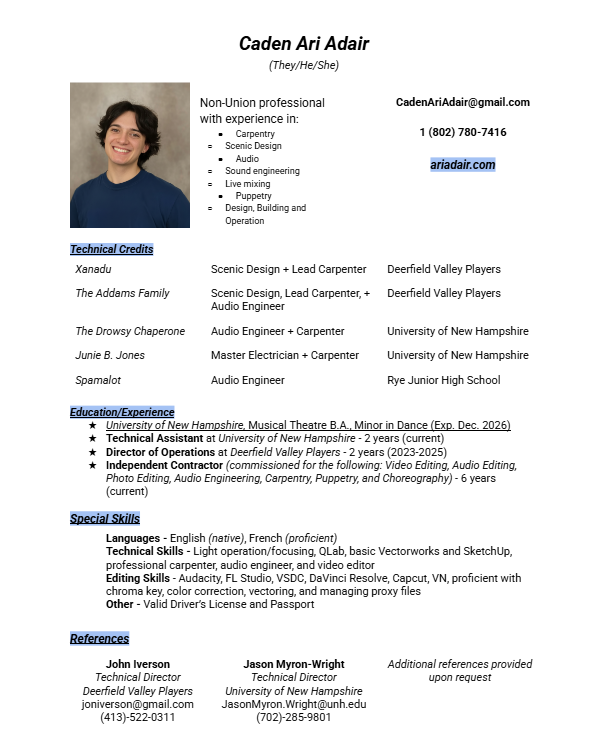 C.ADAIR - Technical Resume
