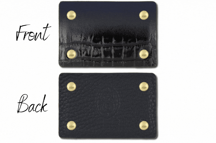 Croco nubuck black/blue