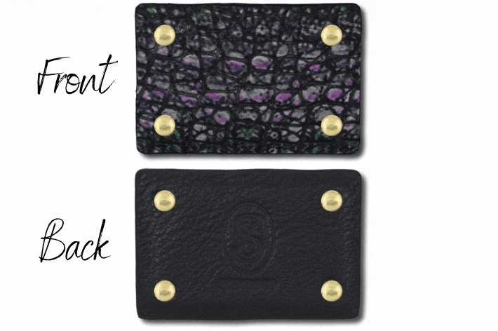 Croco purple/green multi
