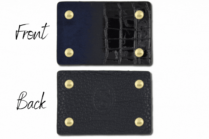 Croco nubuck black/blue