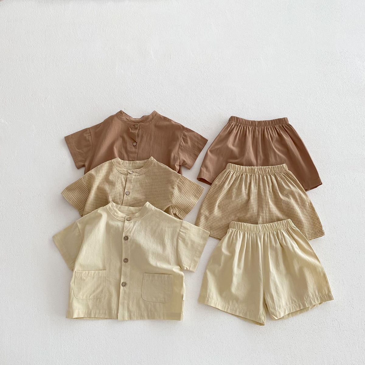 MILANCEL Chidren Clothing Set Casual Boys Suit Short Sleeve Shirt And Pants 2 P