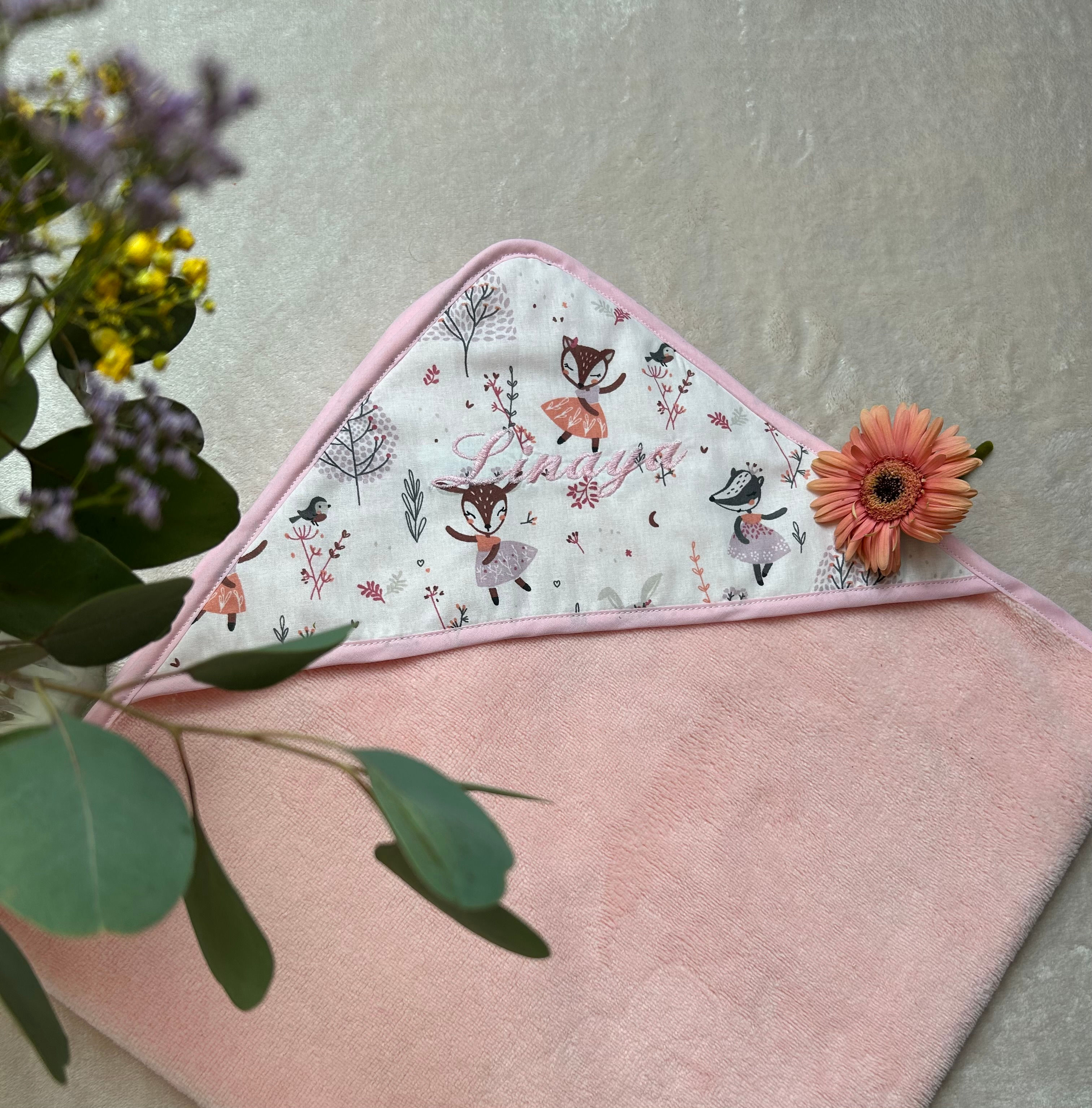 (P) Cape de bain Lapin danseuse personnalisable