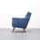 Thumbnail: 1960 Danish Club Lounger in Blue Velvet