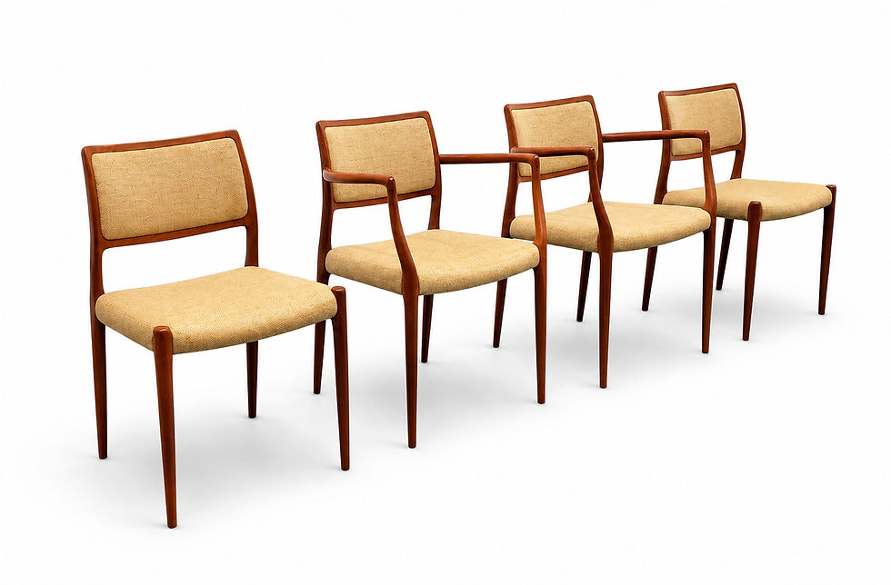Thumbnail: Model 80 and 65 Dining Chairs by Niels Otto Møller