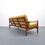 Thumbnail: Danish Mid-Century Teak Sofa, 1960s – in Yellow Velvet
