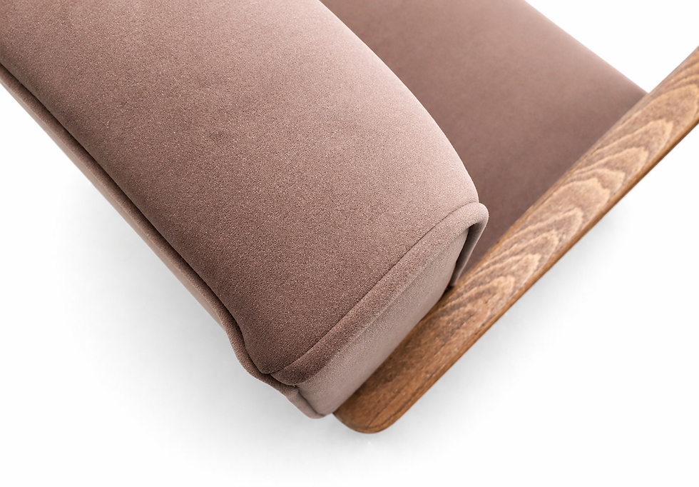 1930s Jindrich Halabala Bentwood Armchairs – Dark Beige Velvet