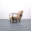 Thumbnail: 1930 Jindrich Halabala Bentwood Armchair in Dark Beige Boucle