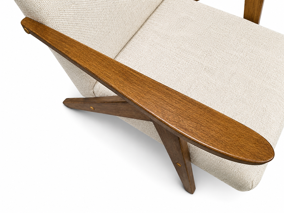 Thumbnail: Mid Century Easy Chair Model B - 310 Var in Ivory