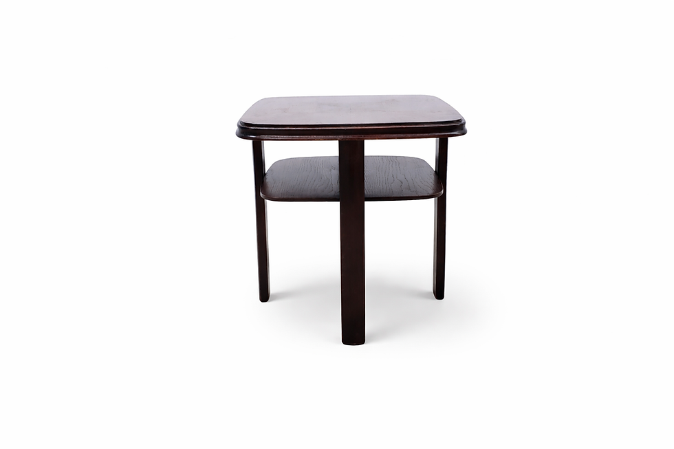 Thumbnail: 1950 Vintage Art Deco Coffee Table, Side Table in Dark Brown