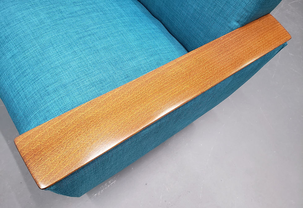 Thumbnail: 1960 Danish Lounger Club Chair in Teal