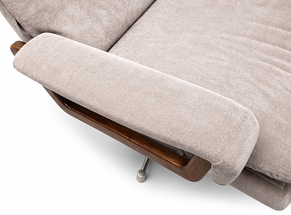 ‘King’ Swivel Armchair by André Vandenbeuck for Strässle, 1960s in Grey