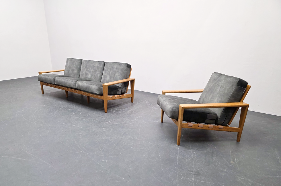 Thumbnail: Svante Skogh — “Bodö” Set for AB Hjertquist & Co, Nässjö, Sweden, 1960 sofa armchair