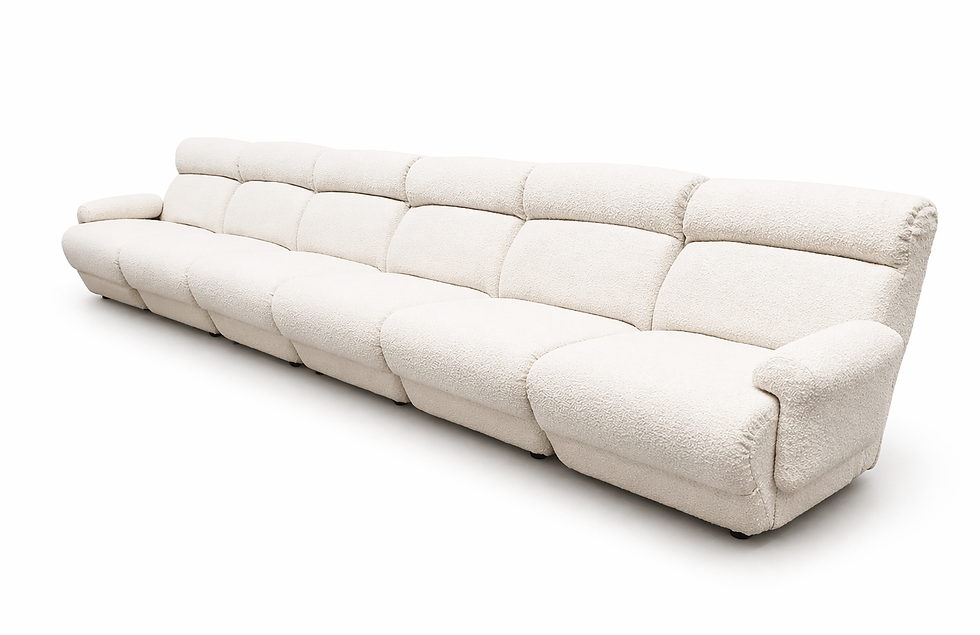 Thumbnail: Living Room Set in Ivory BoucleRolf Benz Living Room Set in Ivory Bouclé, Germany 1960s