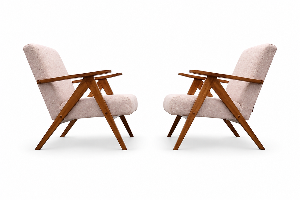 Mid Century Easy Chair Model B - 310 Var in Dusty Pink