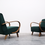 Thumbnail: 1930 Jindrich Halabala Bentwood Armchair in Emerald Green Velvet