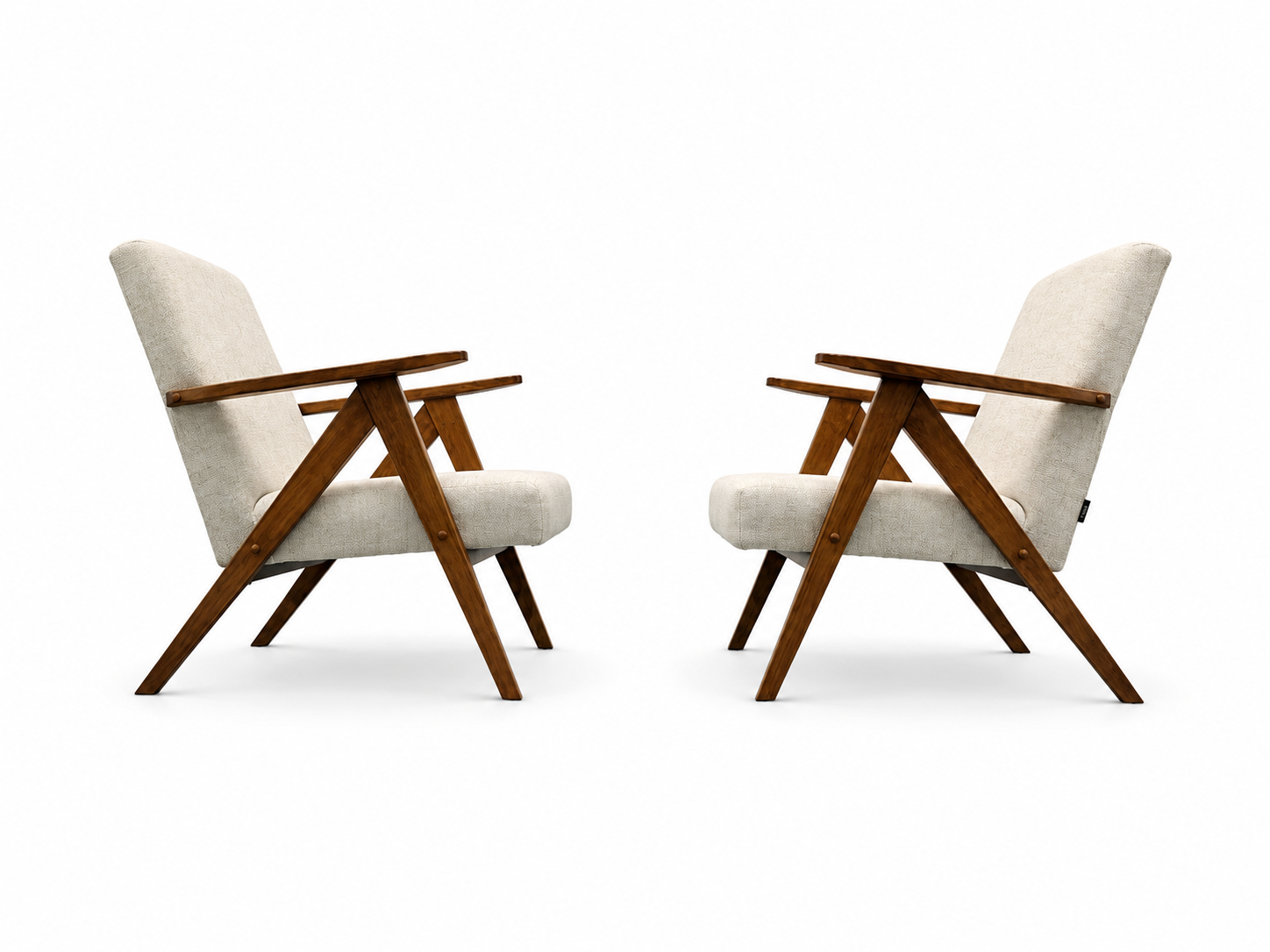 Mid Century Easy Chair Model B - 310 Var in Ivory