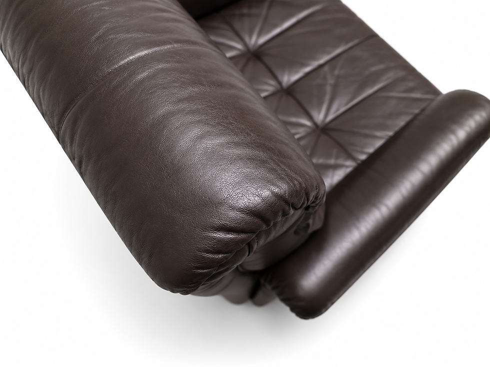 Mid Century Leather Lounger, Germany - 1970