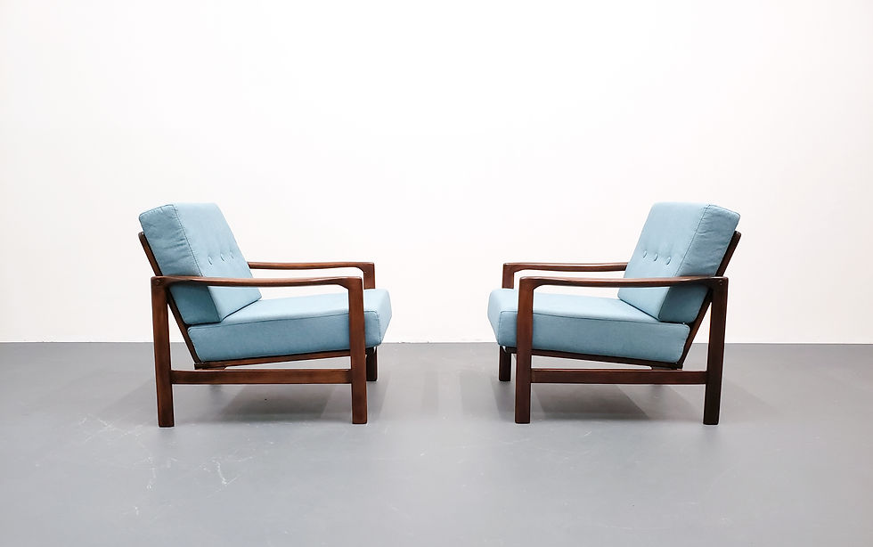 Thumbnail: 1960's Mid Century Lounger by Baczyk in Blue