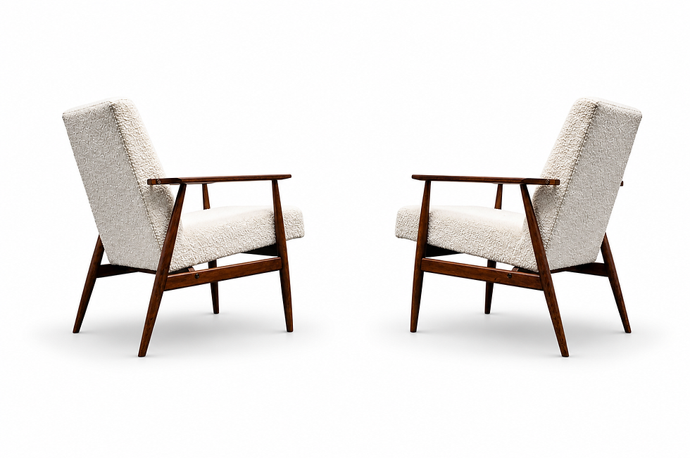 Thumbnail: 1960 Henryk Lis Armchair in Ivory Boucle