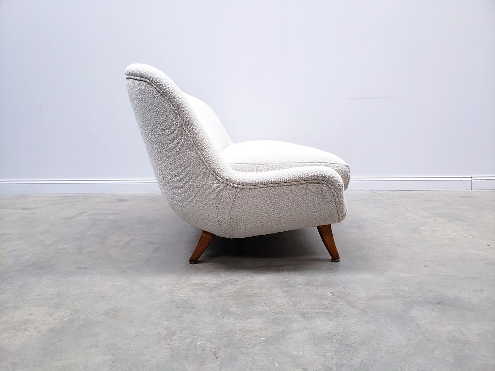 Thumbnail: 1940 Swedish Living Room Set by Berga Mobler in Boucle