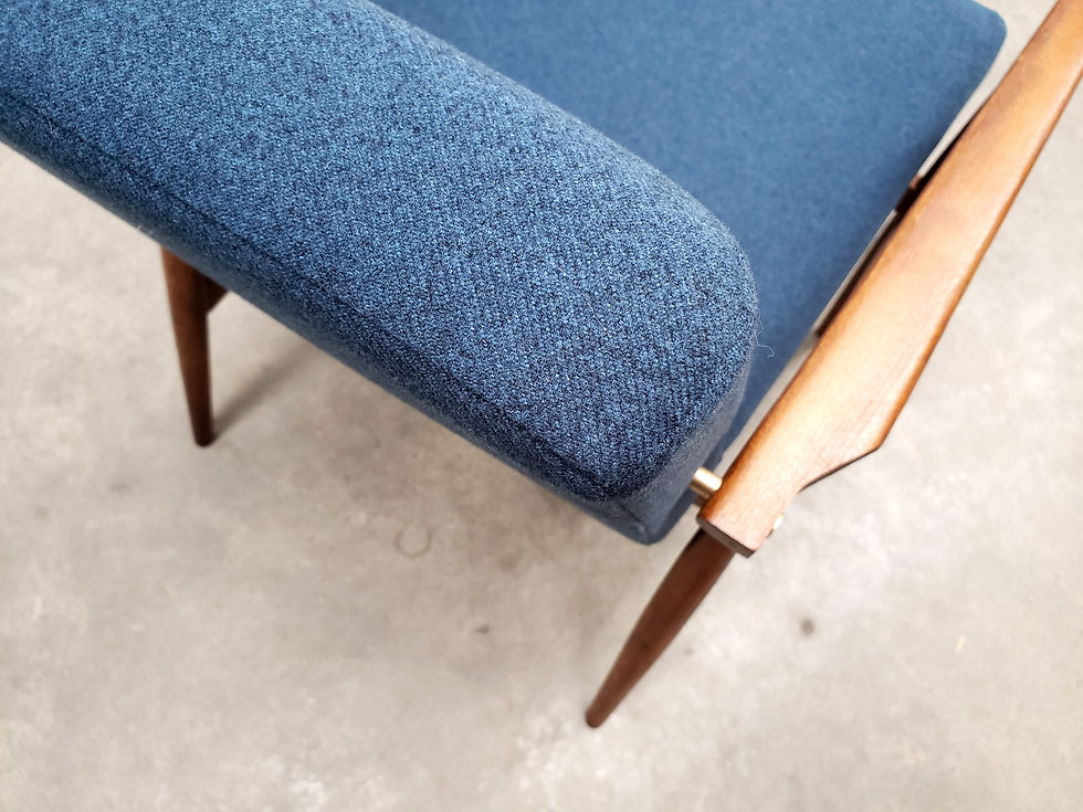 1960 Henryk Lis Armchair in Navy Blue LOFTME