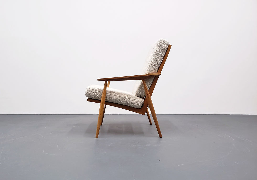 1960 Czech Chair in Beige Boucle