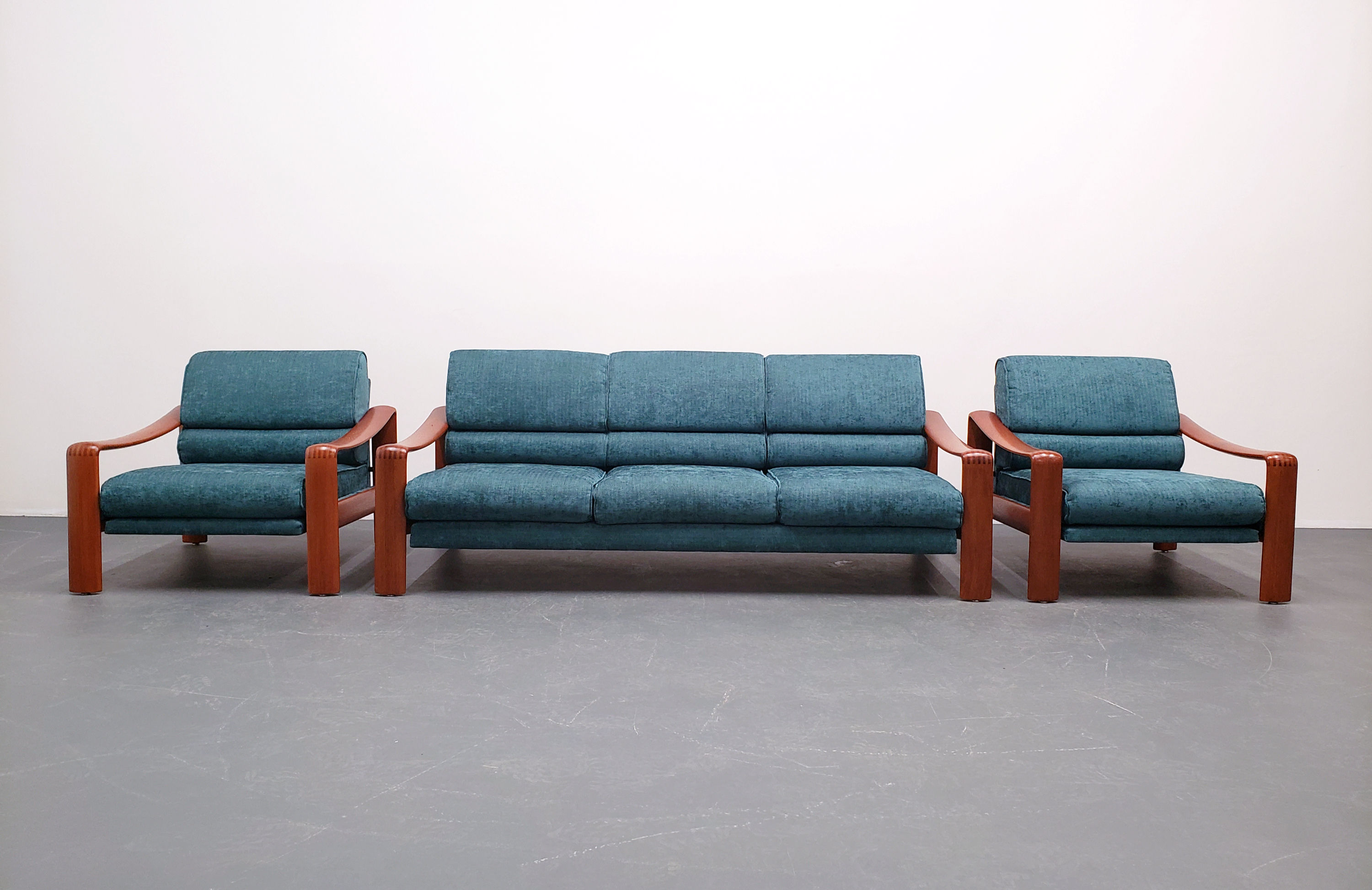 1970 Rolf Benz Living Room in Turquoise Tweed