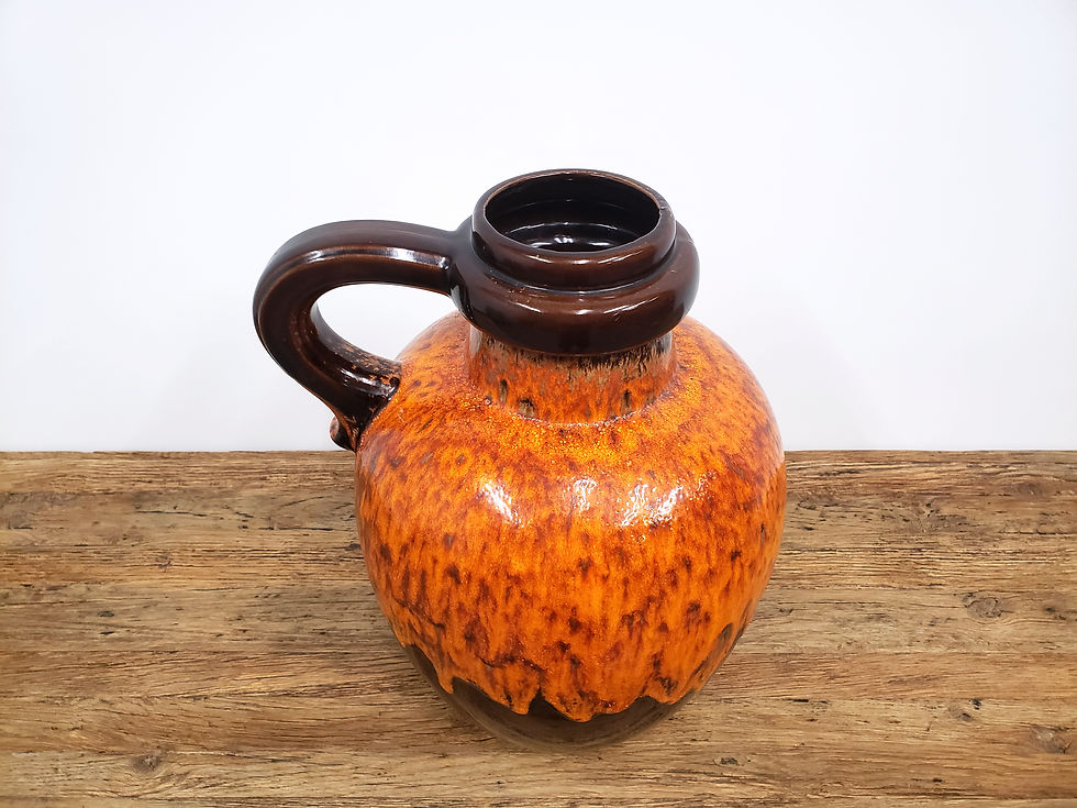 Thumbnail: Mid Century West Germany Scheurich Fat Lava Large Vase