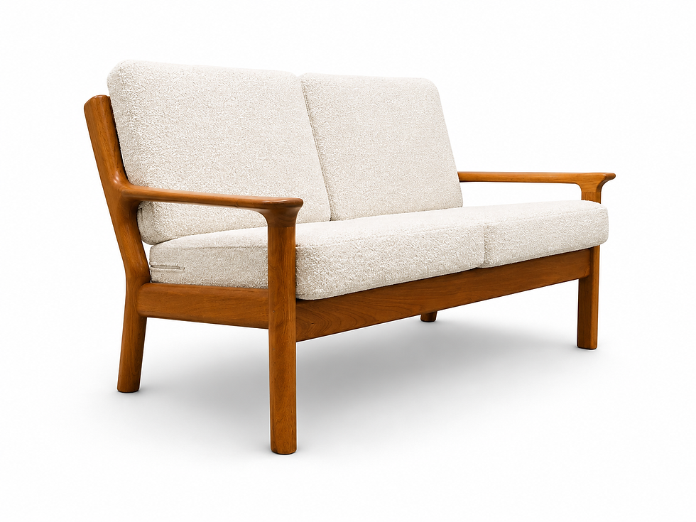 Juul Kristensen for Golstrup Two-Seater Sofa in Ivory Boucle